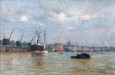 Vista do porto de Bordéus (óleo sobre tela)