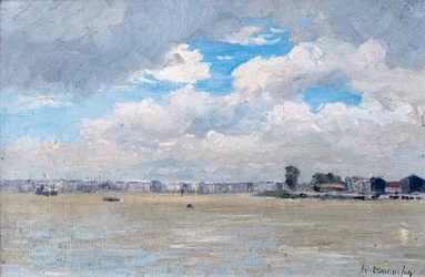 Vista do porto de Bordéus (óleo sobre tela)
