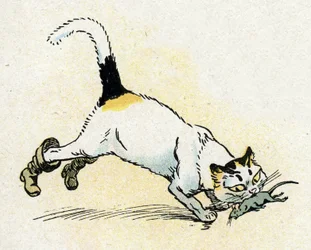Ilustração de "Le Chat Botte" para os Contos de Fadas de Charles Perrault (ilustração), cerca de 1920