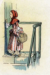 "Capuchinho Vermelho" dos contos de fadas de Charles Perrault (ilustração) cerca de 1920