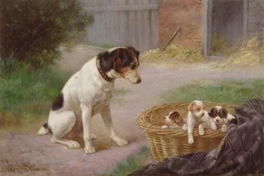 A Proud Mother, c.1910 (óleo sobre tela)