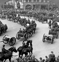 Comemoração do fim da Primeira Guerra Mundial, Londres, 1919.