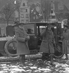 Marechal de campo Earl Haig, chegando em Colônia, Alemanha, c1919-c1920