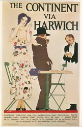 Reginald E. Higgins: O Continente via Harwich. Grã-Bretanha ... (litografia)