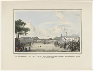 A Arma Móvel de Utrecht foi recebida com gratidão pelo Governo Municipal. em 19 de agosto de 1834 (título no objeto)