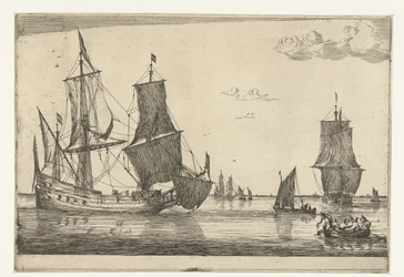 Águas interiores com um navio de flauta
Treze cenas com navios (título da série)