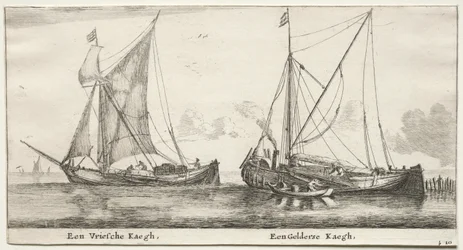 Navios de Amsterdã: A Frisian Bilander. Um Geldersche Bilander.
