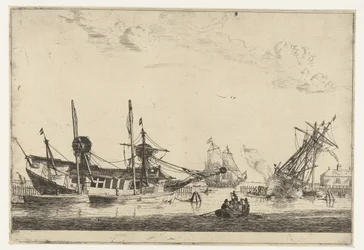 Dois veleiros com quilha Treze cenas com navios (título da série)