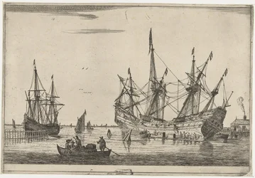 Impermeabilização do casco de um navio Treze cenas com navios (título da série)