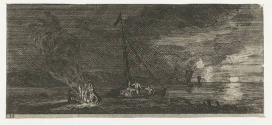 Seascape à noite Vários Embarquements et autre Faicts (título da série) Várias embarcações e afins (título da série)