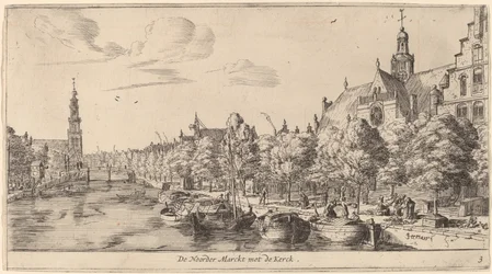 Noordenmarkt com o Noorden Kerk (De Noorder Marckt com de Kerck)
