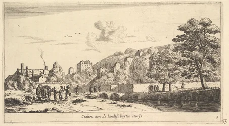 Vista de Chaillot em Paris, século XVII.