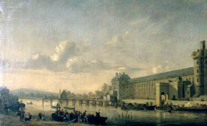 Vista do Sena com a fachada sul da Galeria do Louvre, Paris, 1660