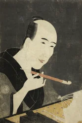 Retrato de Santo Kyoden, o Mestre de Kyobashi