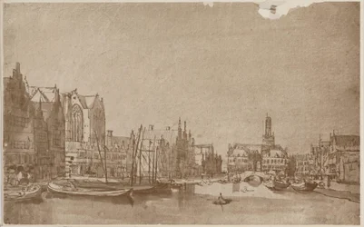 Anónimo Rokin Amsterdam visto em direção a Damsquare