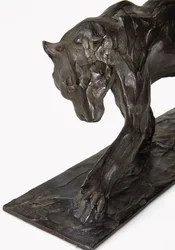 Panther walking, perna traseira levantada, c.1904 (bronze patinado)