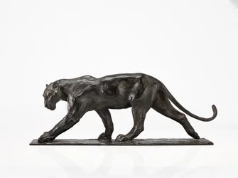 Panther walking, perna traseira levantada, c.1904