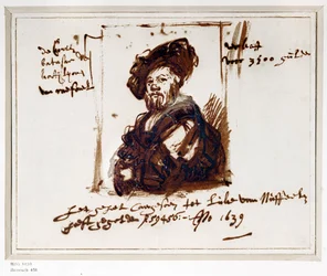 Baldassare Castiglione, autor de "Il Cortegiano", o livro sobre o perfeito cortesão (desenho)
