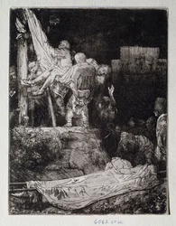 Depoimento de desenho de Rembrandt Harmenszoon van Rijn (1606-1669) Florence, Uffizi (Escritórios), Gabinetto Disegni e Stampe