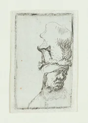 Cabeça de homem com chapéu alto (gravura)
