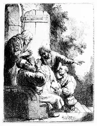 O casaco de José levado a Jacob, c.1633 (gravura)