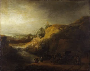 "Paysage avec bapteme d