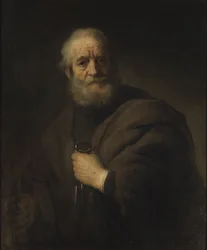 Pierre apotre - Pedro o apóstolo, de Rembrandt van Rhijn (1606-1669). Óleo sobre tela