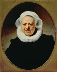 Retrato de Aechje Pesser, 83 anos, viúva do cervejeiro de Roterdão Jan D (óleo sobre carvalho)