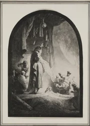 A ressurreição de Lázaro: a placa maior, c.1632 (gravura)