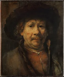 O pequeno autorretrato (óleo sobre madeira de nogueira)