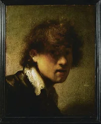 Autorretrato juvenil (óleo sobre painel)