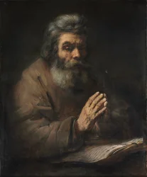 Um homem idoso em oração, 1660 ou mais tarde.