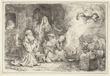 Anjo que parte da família de Tobias, 1641