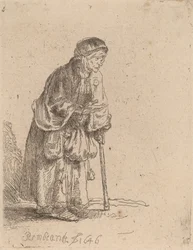 Mendiga apoiada em uma vara, 1646.