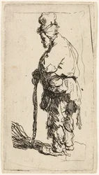 Mendigo apoiado em uma vara, c.1630.