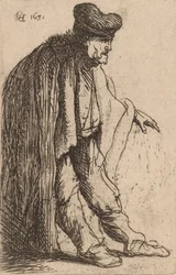 Mendigo com a mão esquerda estendida, 1631.