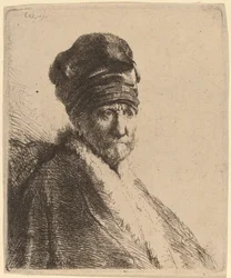 Bust of a Man Wearing a High Cap, Three-Quarters Right (The Artist