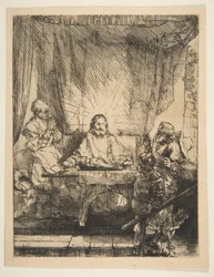 Cristo em Emaús: A Placa Maior, 1654.