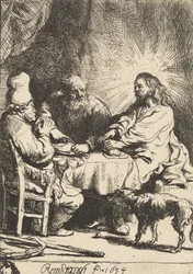 Cristo em Emaús: a Placa Menor, 1634.