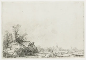 Casas de campo junto a um canal: Vista de Ouderkerk aan de Amstel