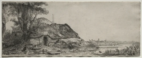 Paisagem com uma casa de campo e uma grande árvore, 1641.