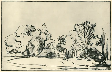 Paisagem com duas casas, c1650-1655, 1943.