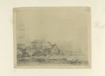 Landschap conheceu drinkende koe Coleção de oitenta e cinco gravuras originais (título da série)