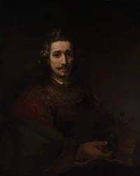 Homem com uma lupa, início dos anos 1660.