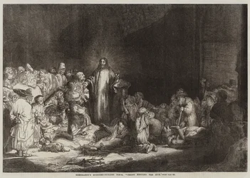 Pedaço de Cem Guilders de Rembrandt, Cristo curando o enfermo