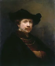Auto-retrato com boné liso, 1642.