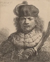 Autorretrato com Sabre Erguido, 1634.