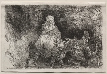 A fuga para o Egito: atravessando um ribeiro, 1654.