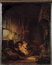 The Holy Family Painting by Harmenszoon van Rijn this Rembrandt (1606-1669)