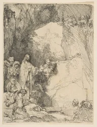 O Levantamento de Lázaro, pequeno prato, 1642.